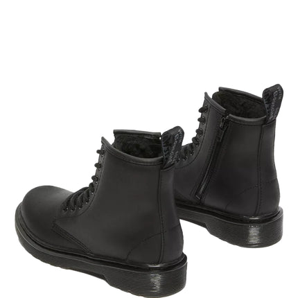 Dr. Martens Unisex Junior 1460 Faux Fur Lined Boots Black - Republic Waterproof
