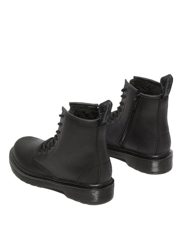 Dr. Martens Unisex Junior 1460 Faux Fur Lined Boots Black - Republic Waterproof