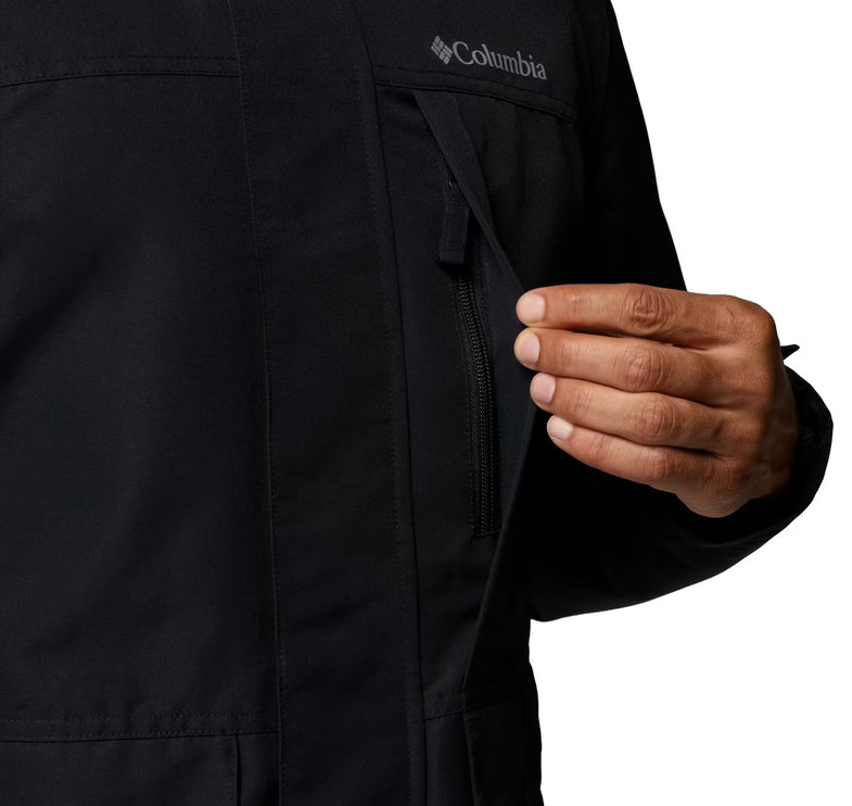 Columbia Men's Landroamer Fleece Lined Rain Jacket Black