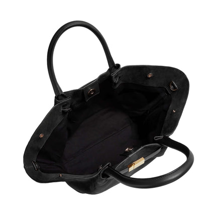 DeMellier London Women's The Midi New York Black Suede & Black Smooth