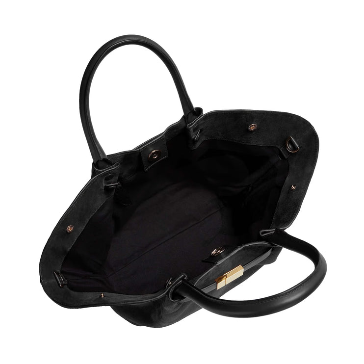 DeMellier London Women's The Midi New York Black Suede & Black Smooth