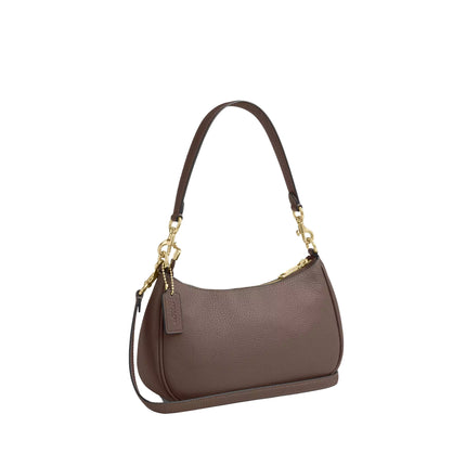 Coach Women's Teri Shoulder Bag With Rivets Gold/Dark Stone