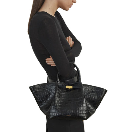 DeMellier London Women's The Midi New York Black Croc-Effect