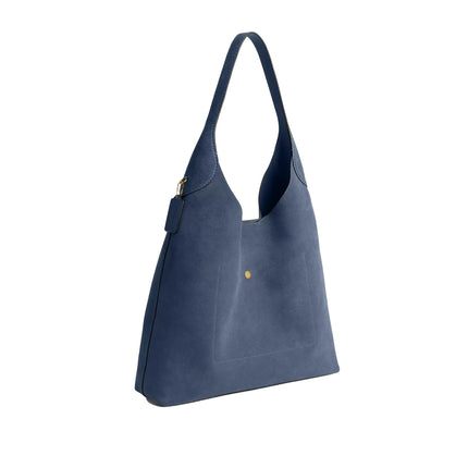 Coach Women's Brooklyn Shoulder Bag 39 Suede/Brass/Light Denim