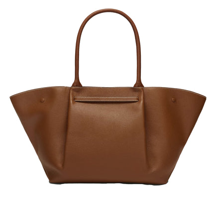 DeMellier London Women's The New York Tan Small Grain Ecru Stitching