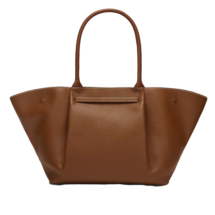 DeMellier London Women's The New York Tan Small Grain Ecru Stitching