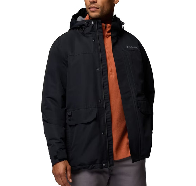 Columbia Men's Landroamer Fleece Lined Rain Jacket Black