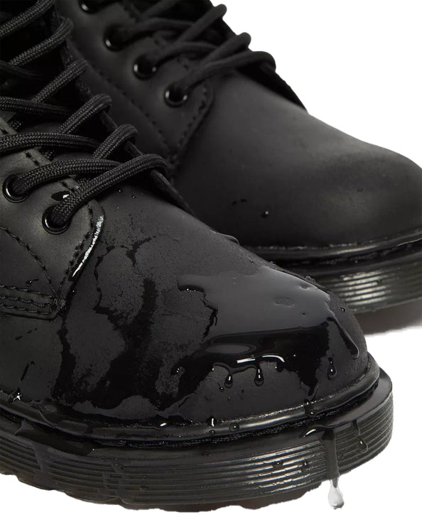 Dr. Martens Unisex Junior 1460 Faux Fur Lined Boots Black - Republic Waterproof