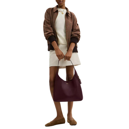 Coach Women's Brooklyn Shoulder Bag 34 Brass/Merlot