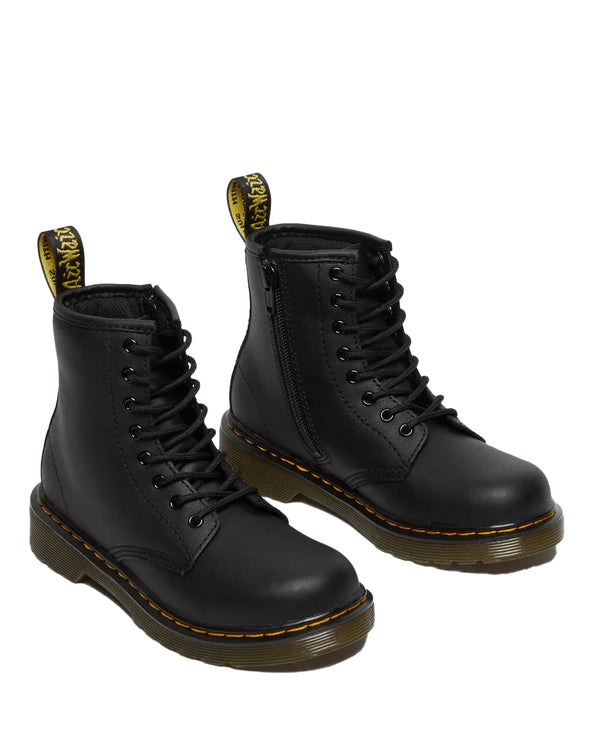Dr. Martens Unisex Junior 1460 Softy T Leather Lace Up Boots Black - Softy T