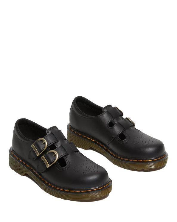 Dr. Martens Girl Junior 8065 Softy T Leather Mary Jane Shoes Black - Softy T