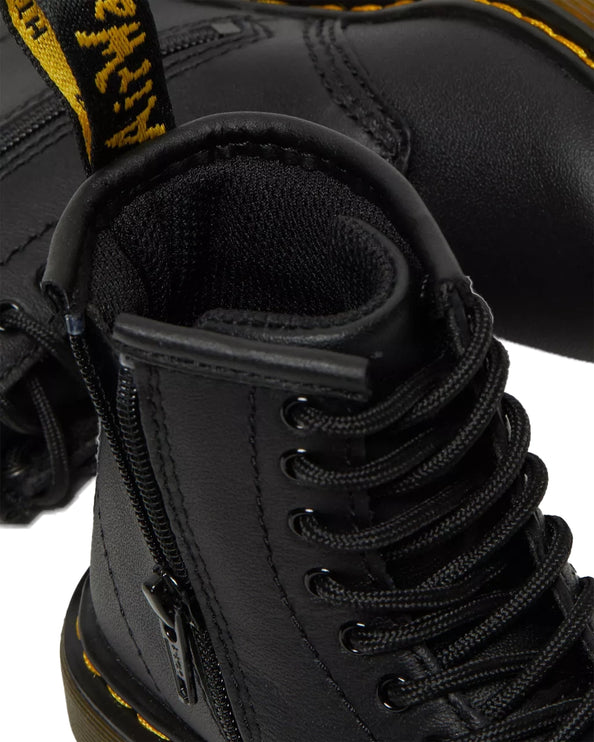 Dr. Martens Unisex Toddler 1460 Softy T Leather Lace Up Boots Black - Softy T