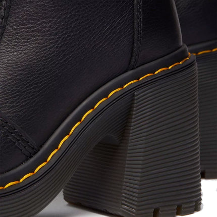 Dr. Martens Women's Kasey Virginia Leather Heeled Boots Black - Virginia