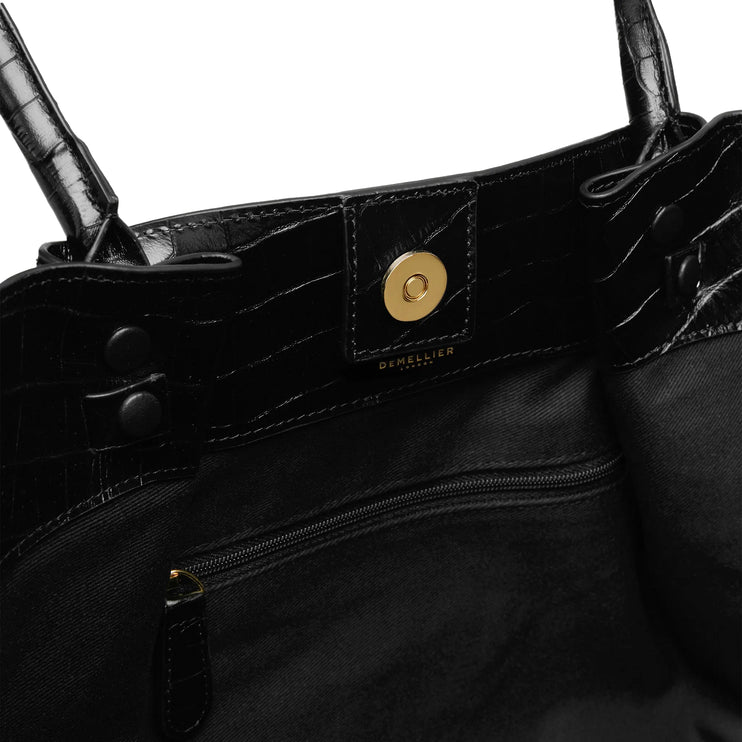 DeMellier London Women's The New York Black Croc-Effect