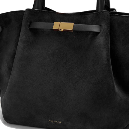 DeMellier London Women's The Midi New York Black Suede & Black Smooth
