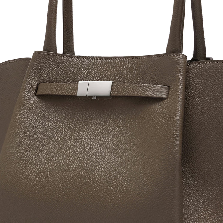 DeMellier London Women's The New York Dark Taupe Small Grain