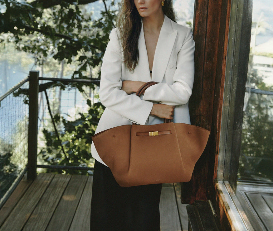 DeMellier London Women's The New York Deep Tan Suede & Tan Smooth