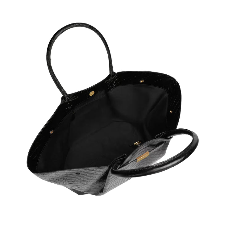 DeMellier London Women's The New York Black Croc-Effect