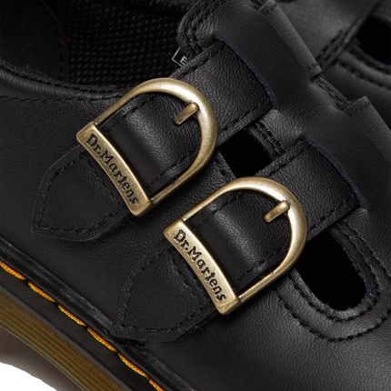 Dr. Martens Girl Junior 8065 Softy T Leather Mary Jane Shoes Black - Softy T