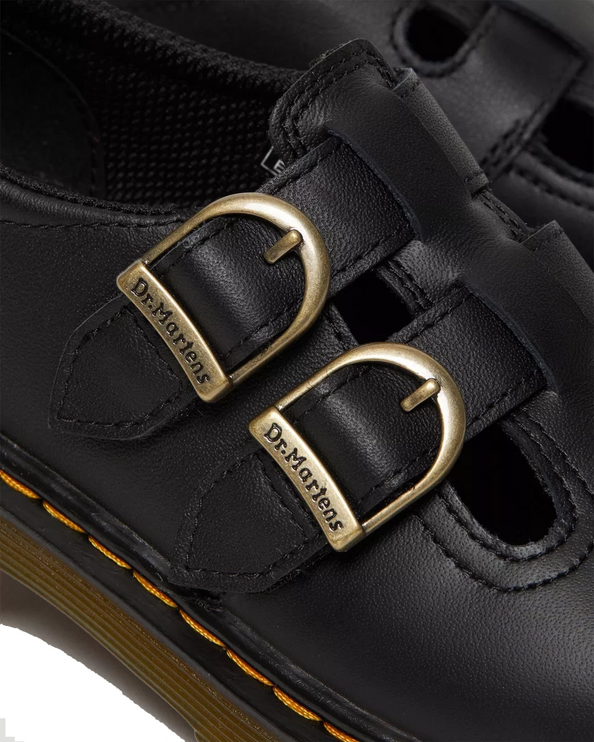 Dr. Martens Girl Junior 8065 Softy T Leather Mary Jane Shoes Black - Softy T