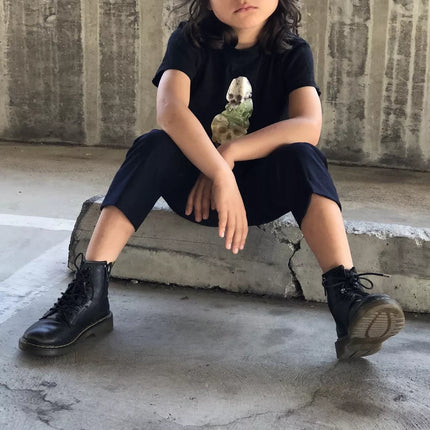 Dr. Martens Unisex Junior 1460 Softy T Leather Lace Up Boots Black - Softy T