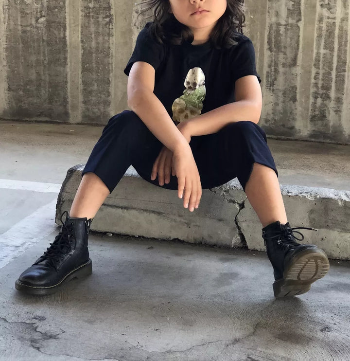 Dr. Martens Unisex Junior 1460 Softy T Leather Lace Up Boots Black - Softy T