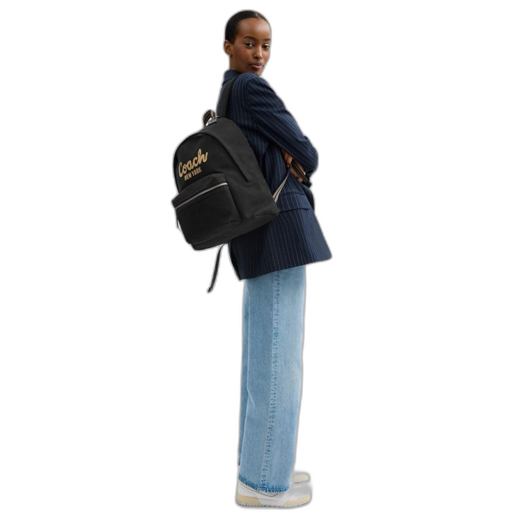 Coach Women's Cargo Backpack Silver/Black