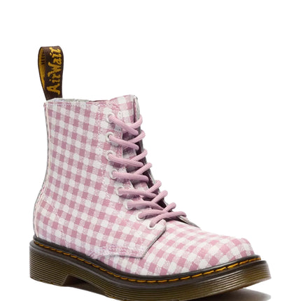 Dr. Martens Girl Junior 1460 Gingham Leather Boots Athena Gingham Print