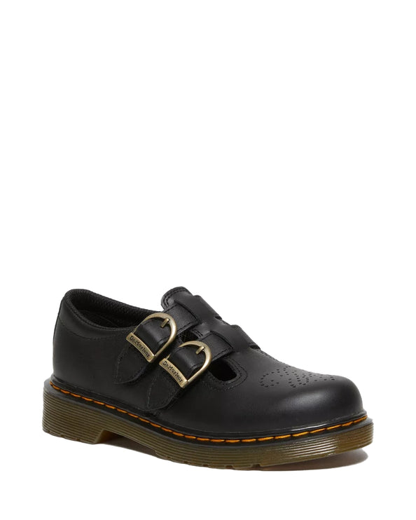 Dr. Martens Girl Junior 8065 Softy T Leather Mary Jane Shoes Black - Softy T