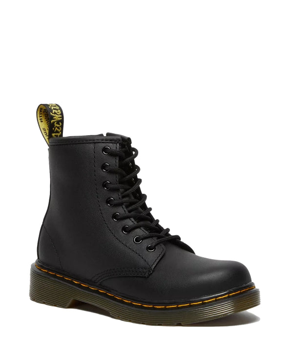 Dr. Martens Unisex Junior 1460 Softy T Leather Lace Up Boots Black - Softy T