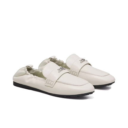Marc Jacobs Women's The Leather Jude Loafer Cotton White