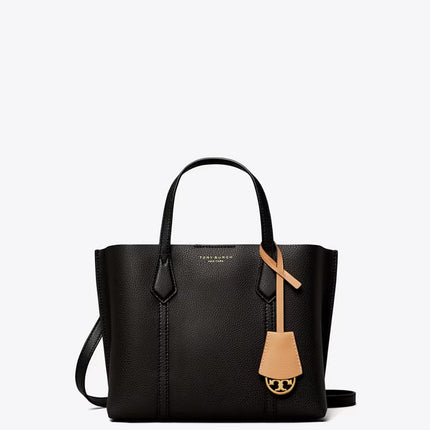 Tory Burch Women's Small Perry Triple-Compartment Tote Black