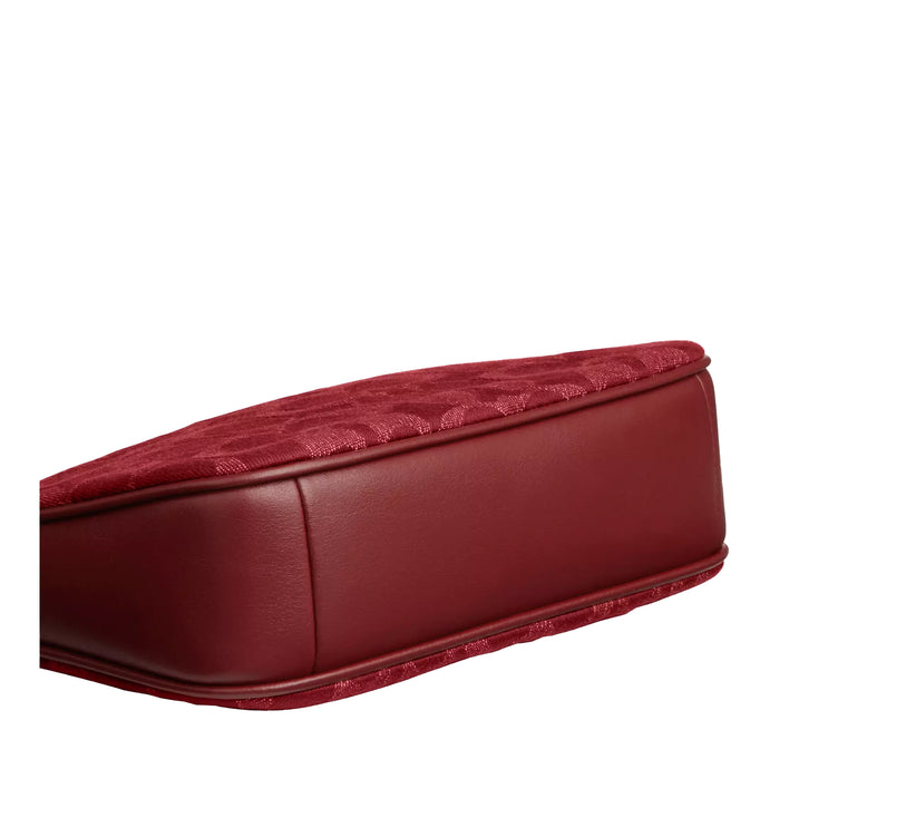 Coach Women's Nolita 19 In Signature Denim Silver/True Red