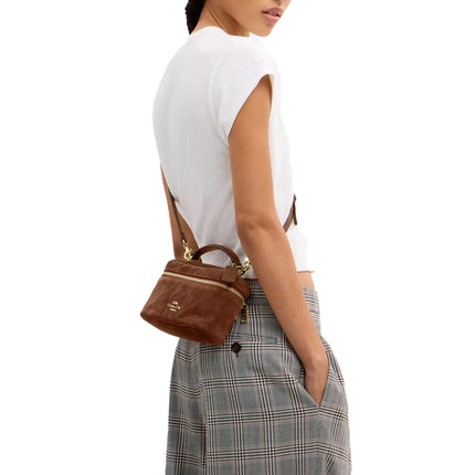 Coach Women's Rainer Crossbody Bag 18 With Quilting Gold/Warm Brown