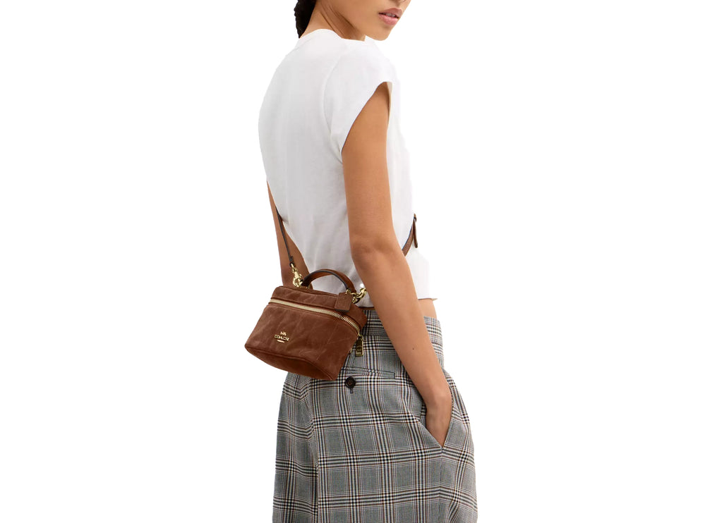 Coach Women's Rainer Crossbody Bag 18 With Quilting Gold/Warm Brown