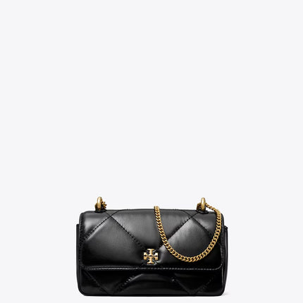 Tory Burch Women's Mini Kira Diamond Quilt Flap Bag Black