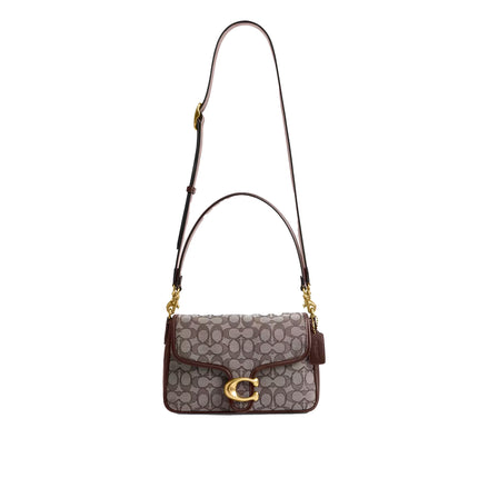 Coach Women's Soft Tabby Shoulder Bag In Signature Jacquard Brass/Oak Maple