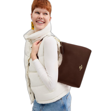 Coach Women's Laurel Shoulder Bag Gold/Maple