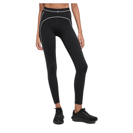 alo Women's Airbrush High-Waist 7/8 Heart Throb Legging Black/White