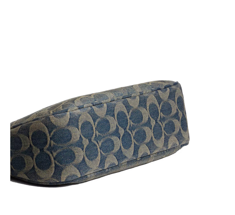 Coach Women's Teri Shoulder Bag In Signature Regenerative Cotton Denim Gold/Denim
