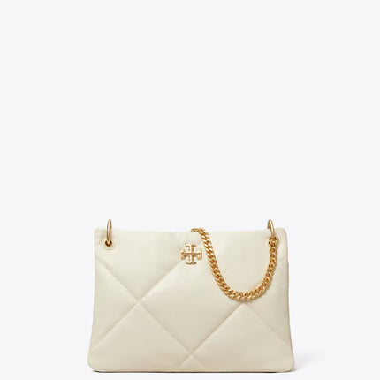 Tory Burch Women's Small Kira Diamond Quilt Shoulder Bag Warm White