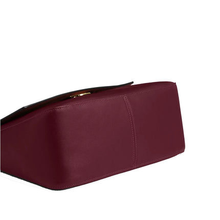 Coach Women's Etta Flap Bag Gold/Dark Cherry