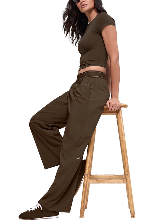 alo Women's Suit Up Trouser (Regular) Espresso