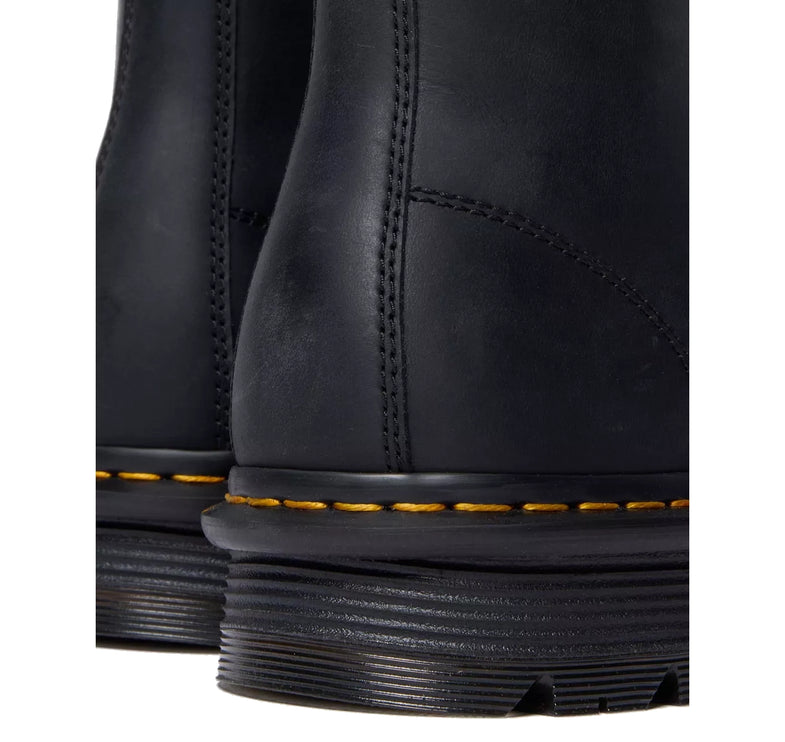 Dr. Martens Unisex Zebzag Laceless Slip On Leather Boots Black