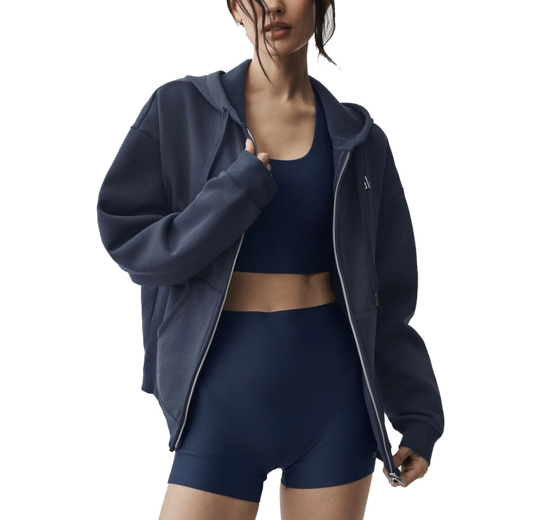 alo Women's Accolade Full Zip Hoodie Navy