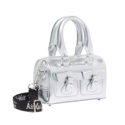 Dr. Martens Mini Top Handle Bag Silver Metallic Patent Lamper Silver
