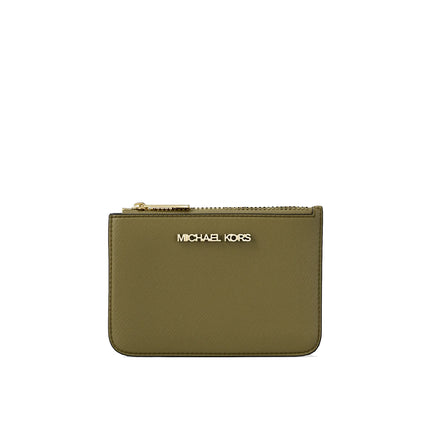 Michael Kors Women's Jet Set Travel Small Saffiano Leather Coin Pouch Oregano