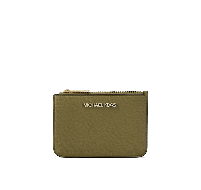 Michael Kors Women's Jet Set Travel Small Saffiano Leather Coin Pouch Oregano