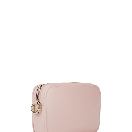 Michael Kors Women's Jet Set Pebbled Leather Camera Crossbody Bag Powder Blush/Gold