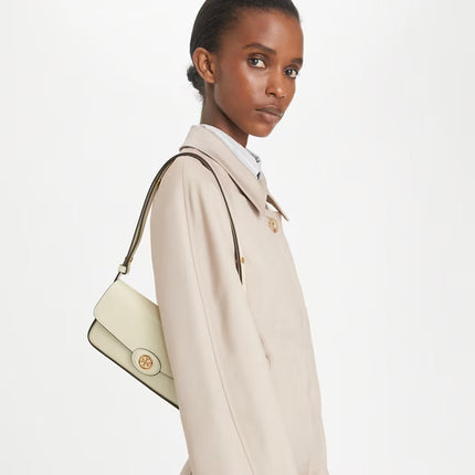 Tory Burch Women's Robinson Spazzolato Rectangular Shoulder Bag SHEA BUTTER